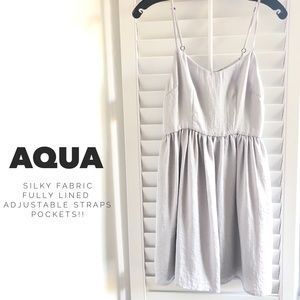 Aqua - perfectly simple light grey dress